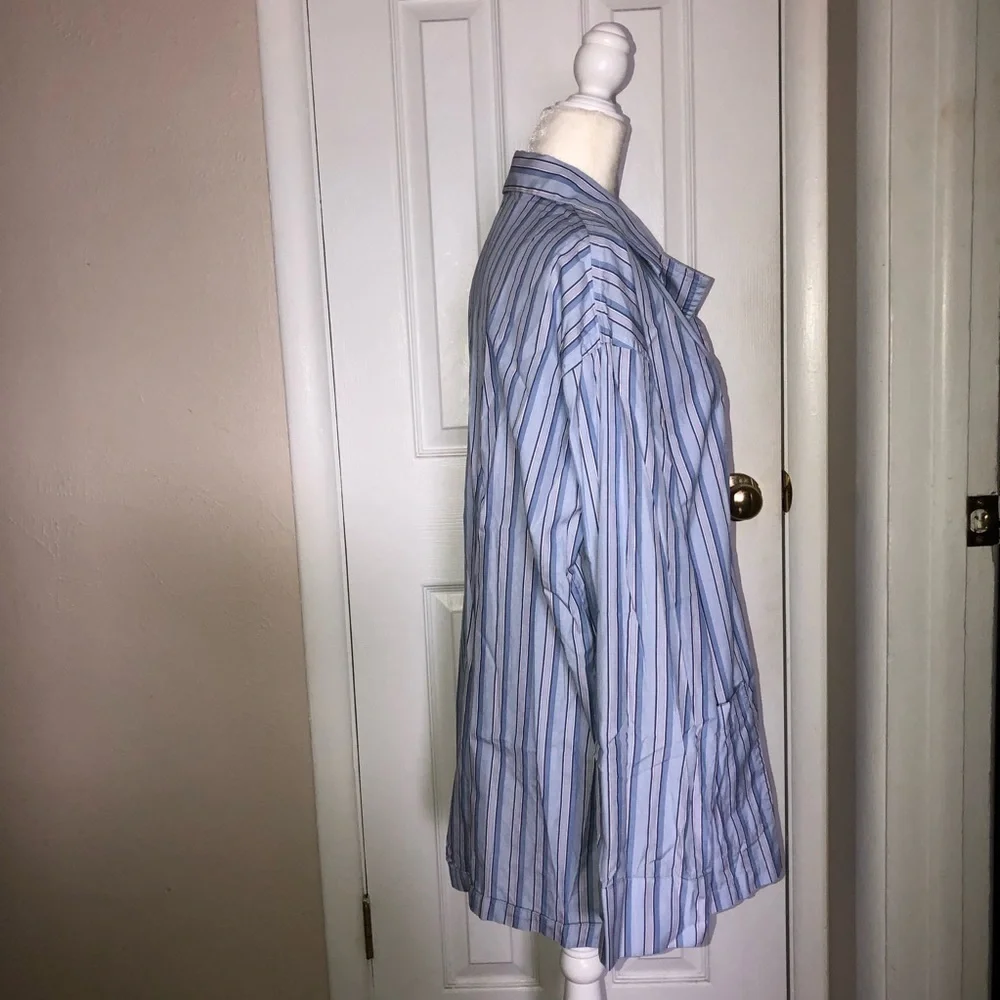 POLO RALPH LAUREN Long Sleeve Button Sleep Shirt Sz S